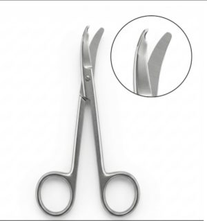 SCISSORS SPENCER FOR SUTURE CUTTING 13CM SIDE CURVED